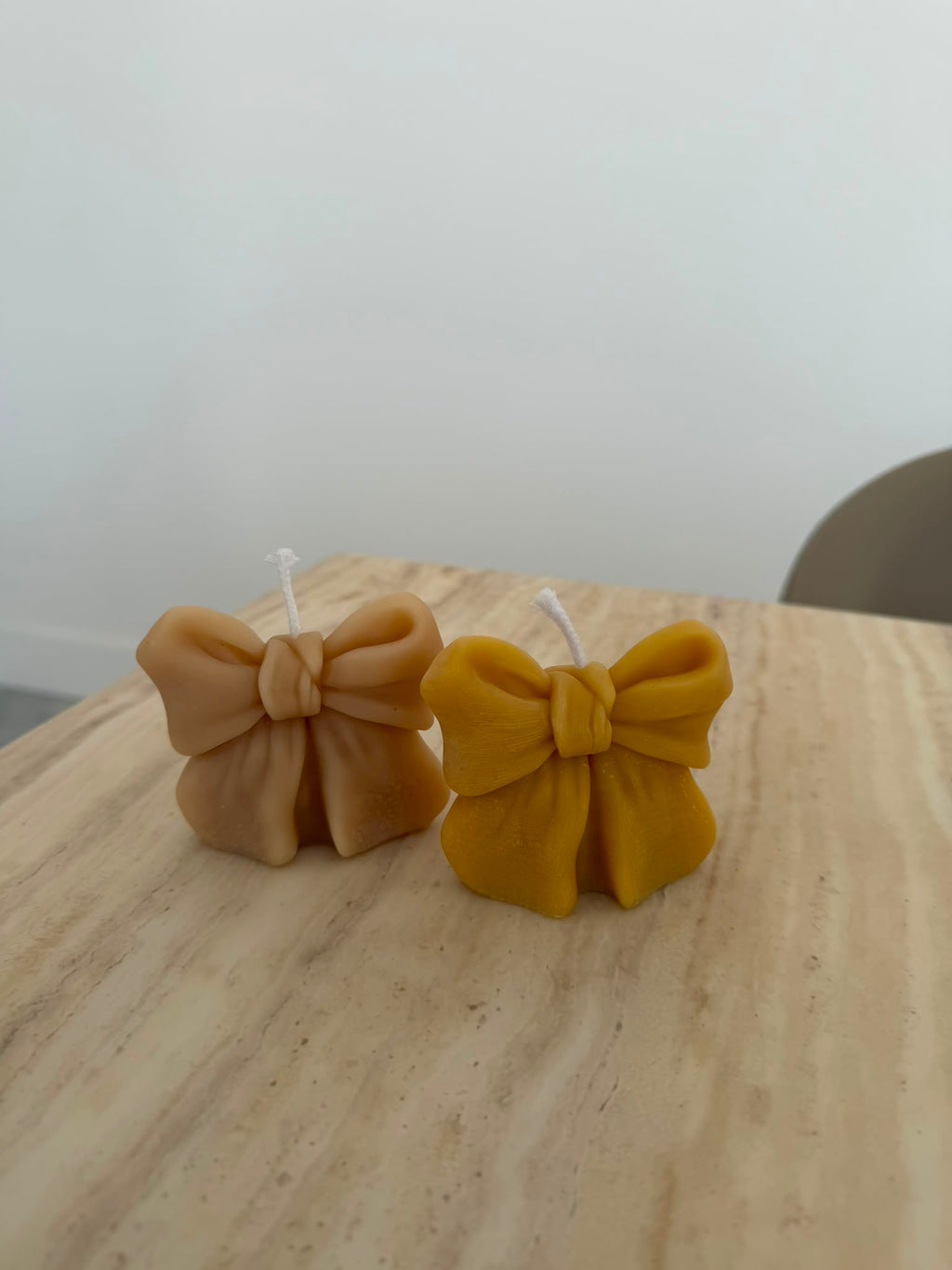 Handmade Pure Beeswax Bow Candle