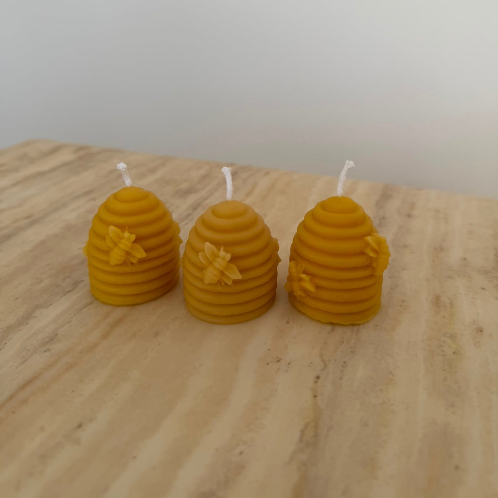 Beeswax Beehive Candle Set