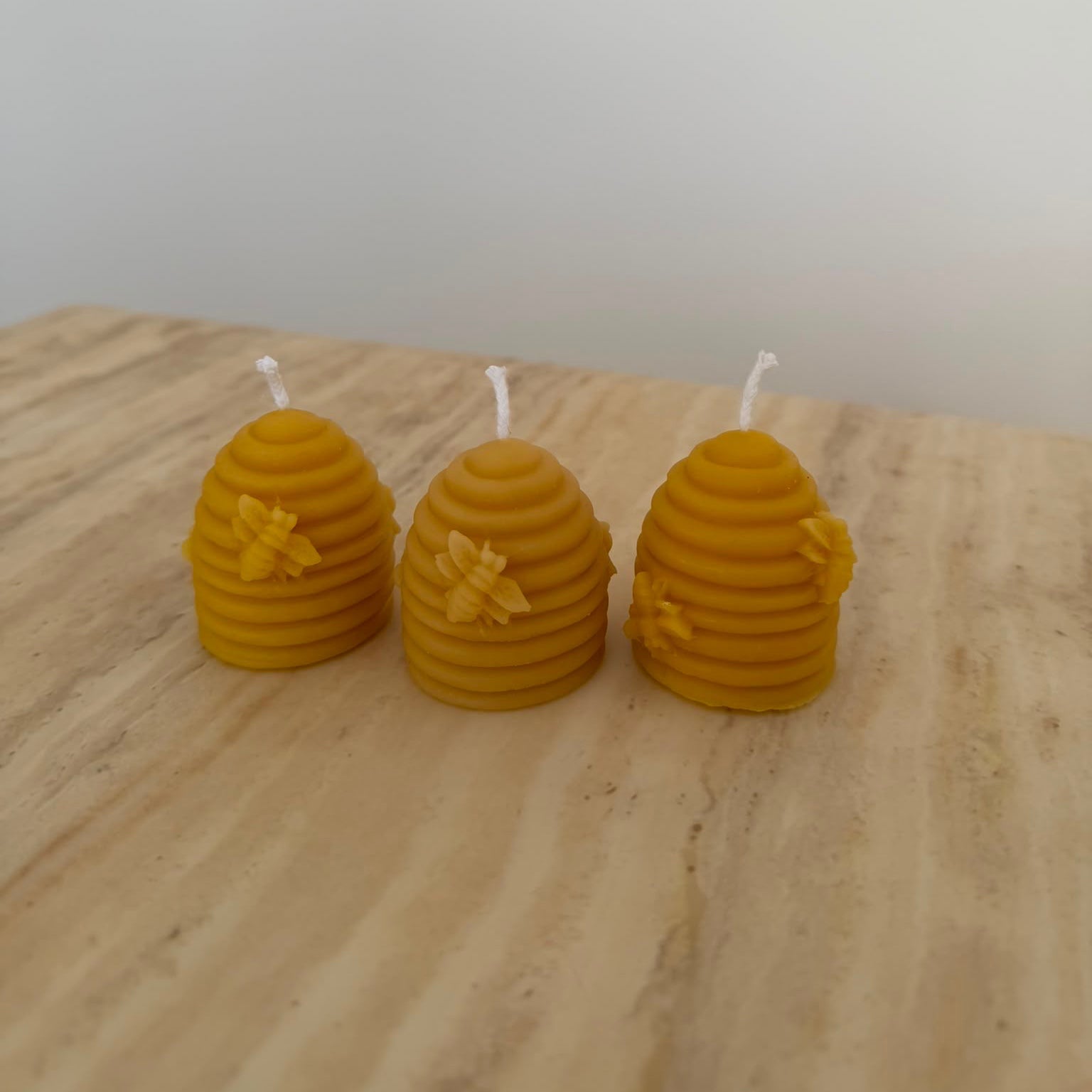 Beeswax Beehive Candle Set