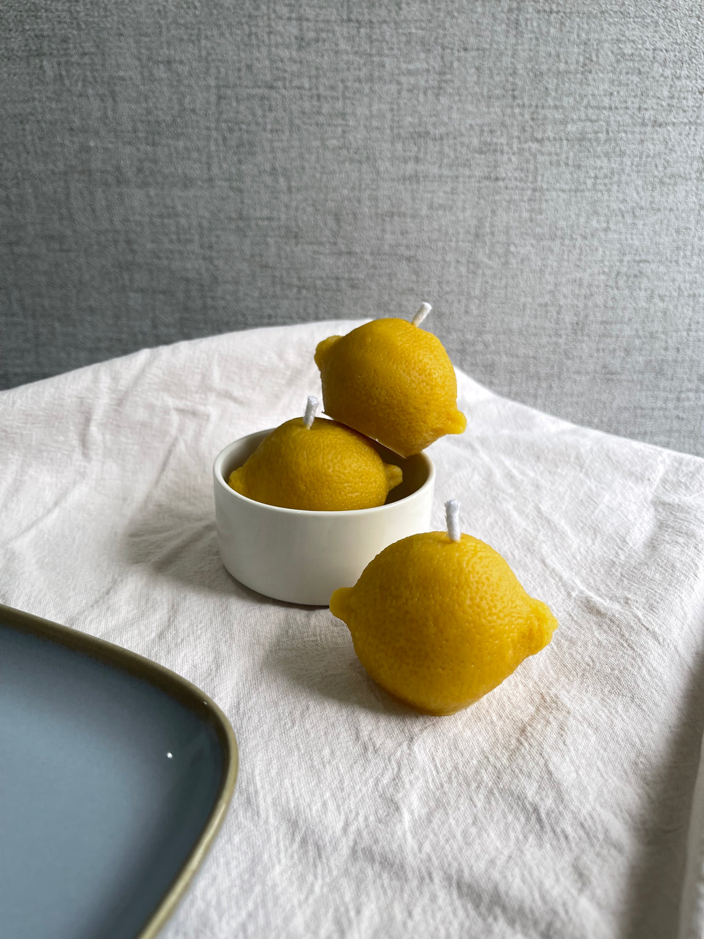 Handmade Lemon Shaped 100% Pure Beeswax Candle