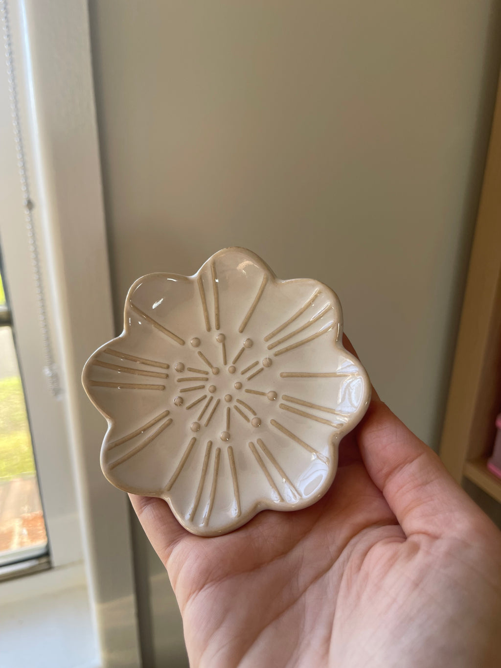 Ceramic Blossom Candle Plate