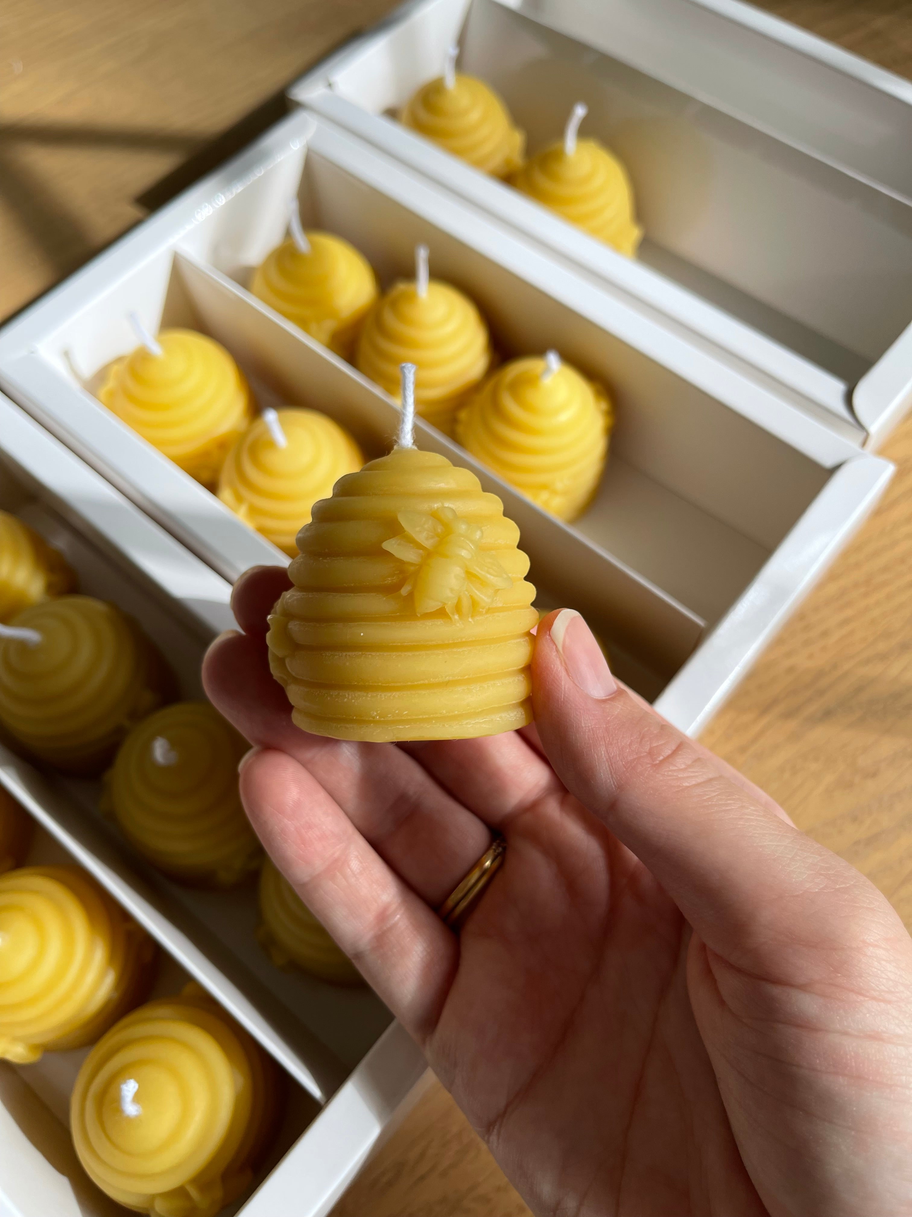 Beeswax Beehive Candle Set
