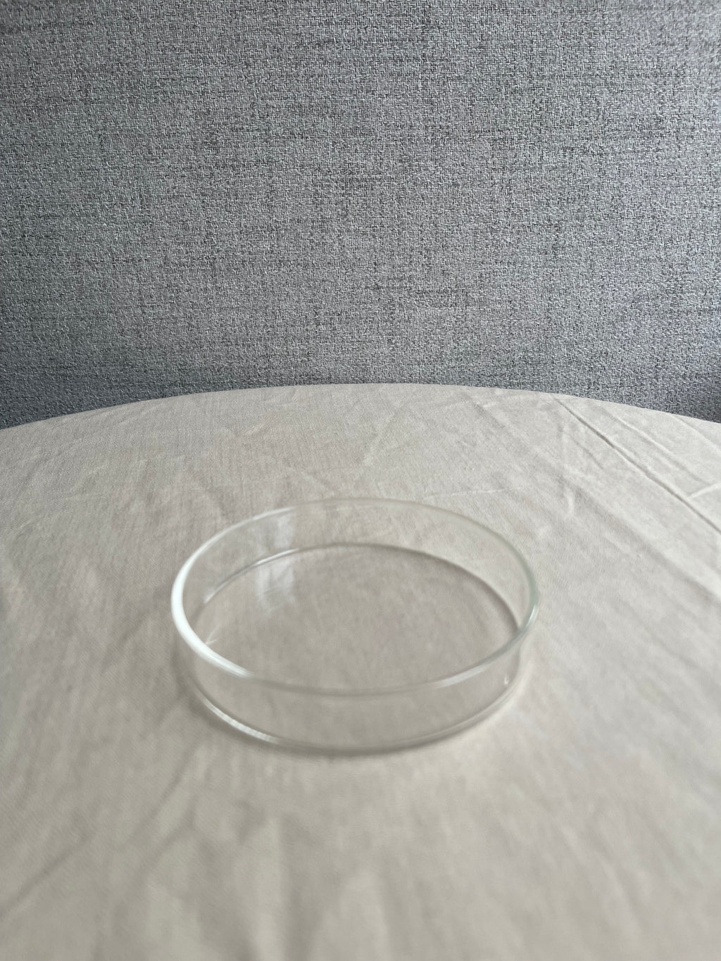 Minimalist Clear Glass Candle Plate