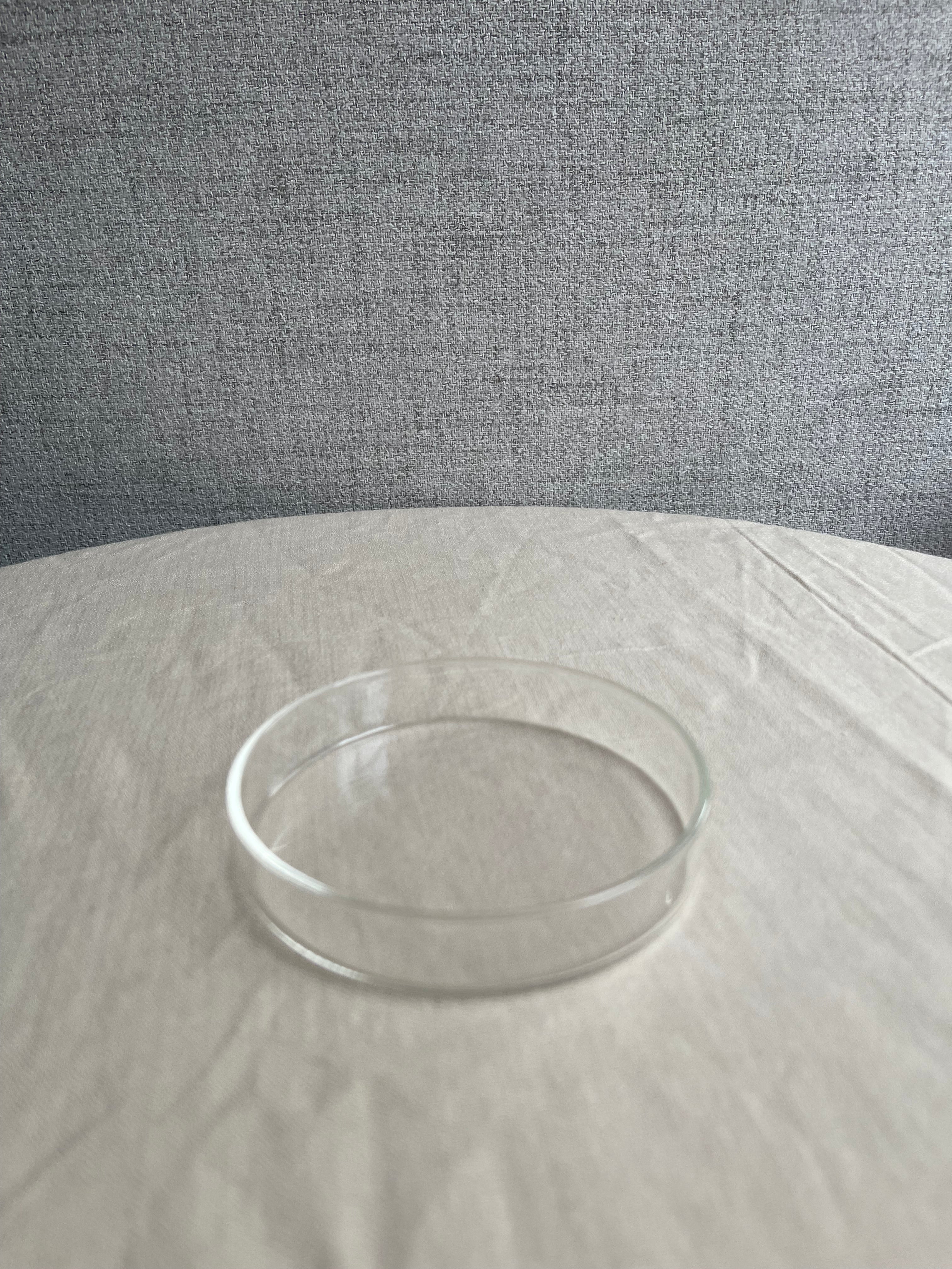 Minimalist Clear Glass Candle Plate