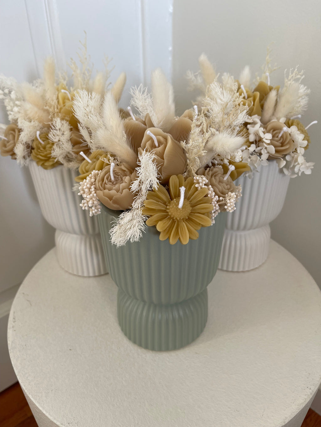 Handmade Beeswax Flower Candle Bouquet: Natural Home Décor Gift