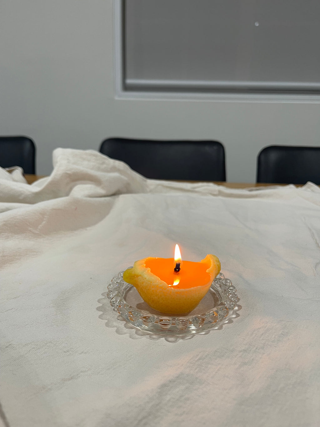 Handmade Lemon Shaped 100% Pure Beeswax Candle
