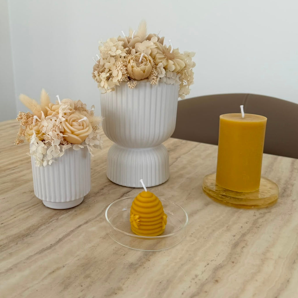 Beeswax Beehive Candle Set