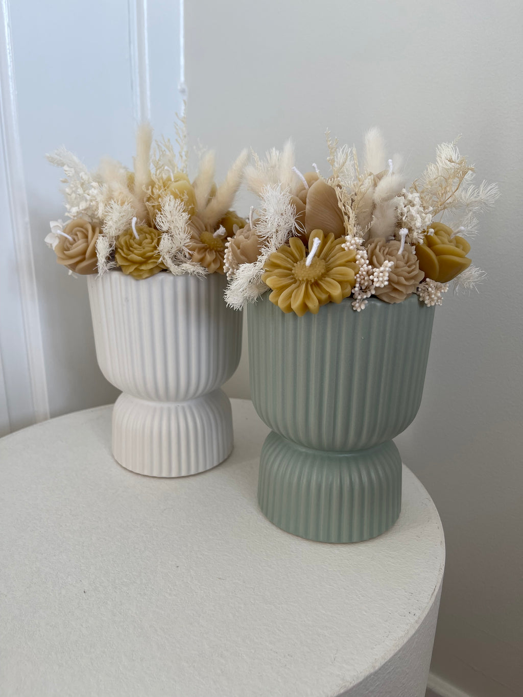 Handmade Beeswax Flower Candle Bouquet: Natural Home Décor Gift