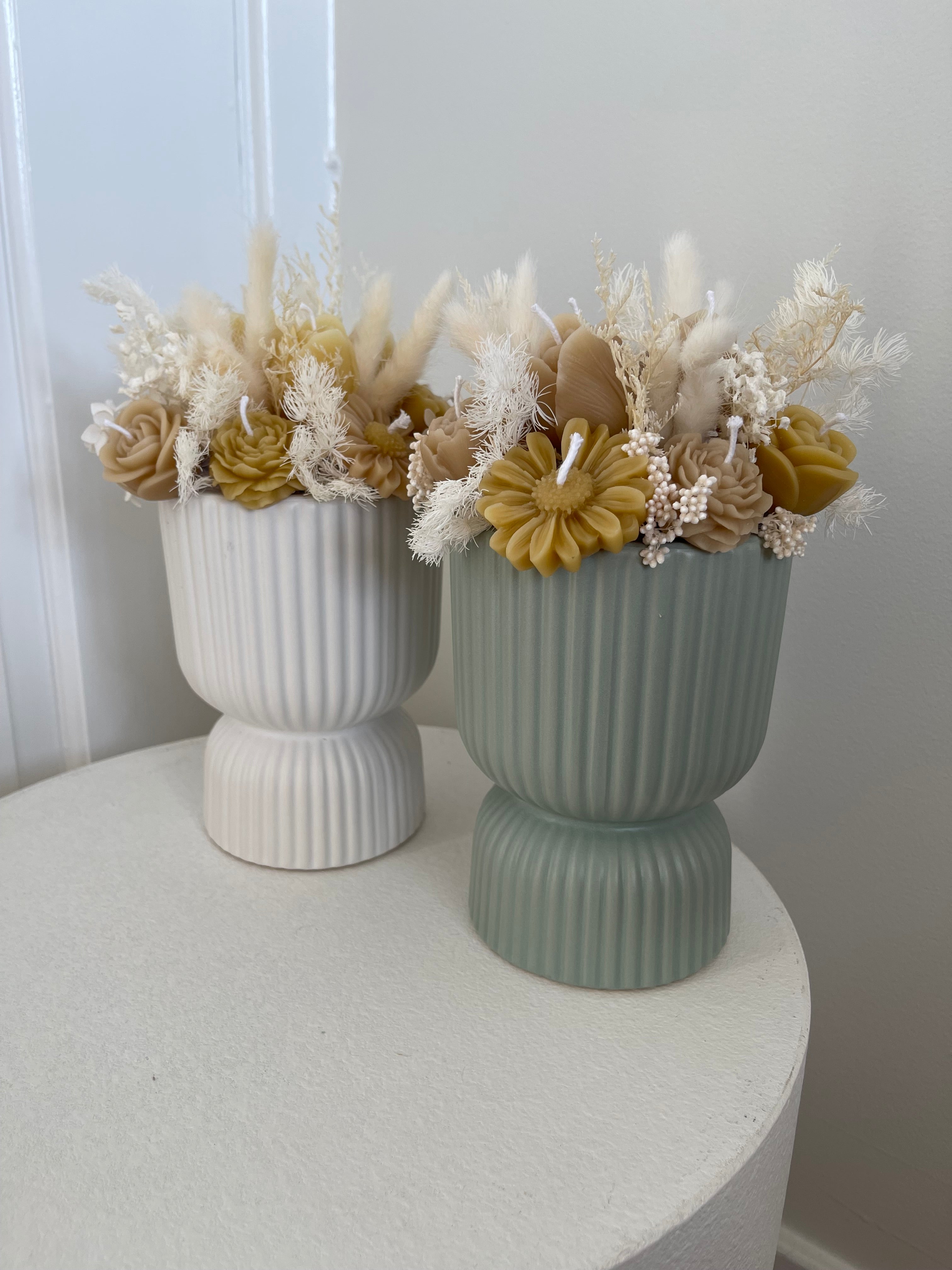 Handmade Beeswax Flower Candle Bouquet: Natural Home Décor Gift