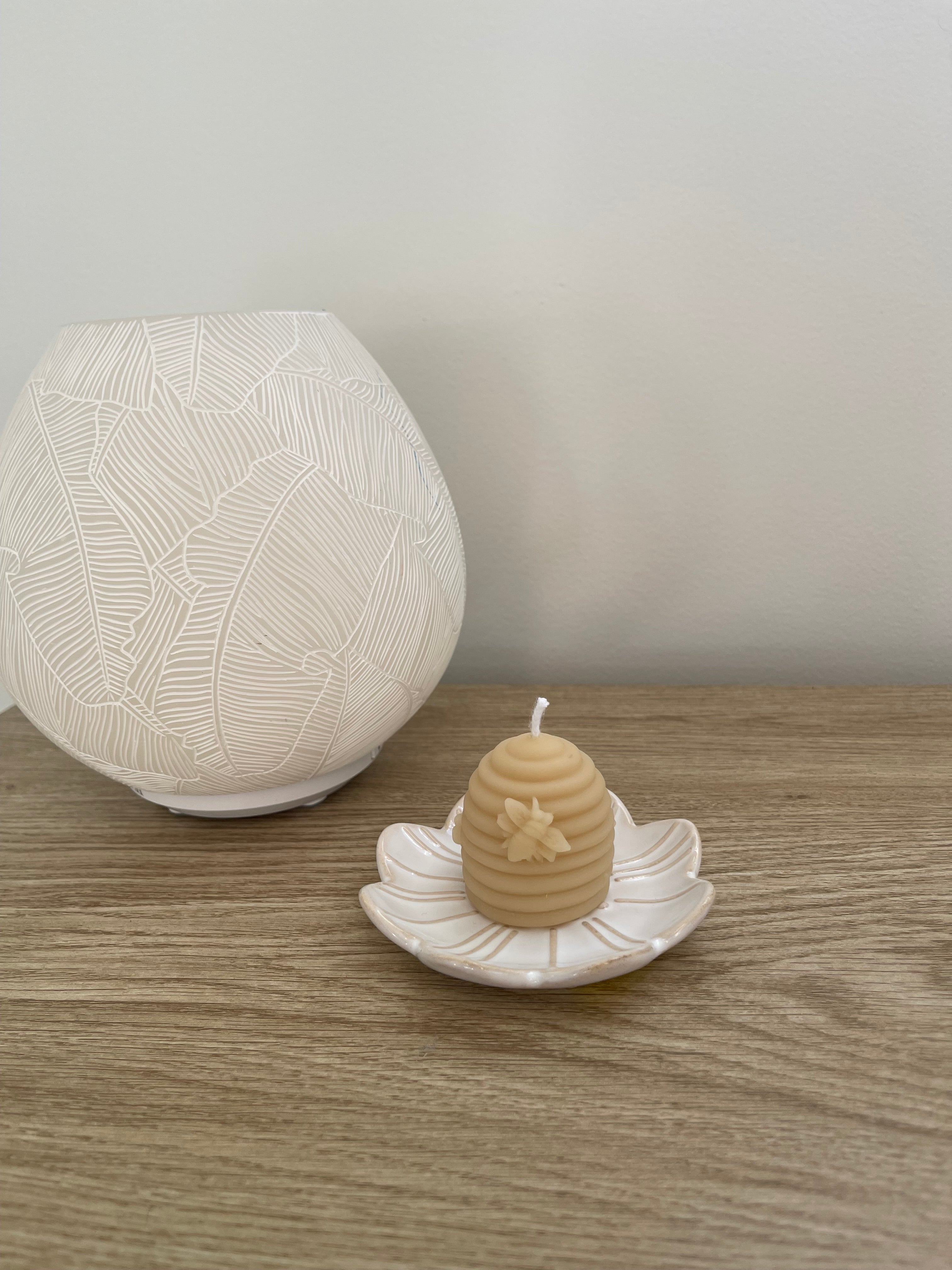 Ceramic Blossom Candle Plate