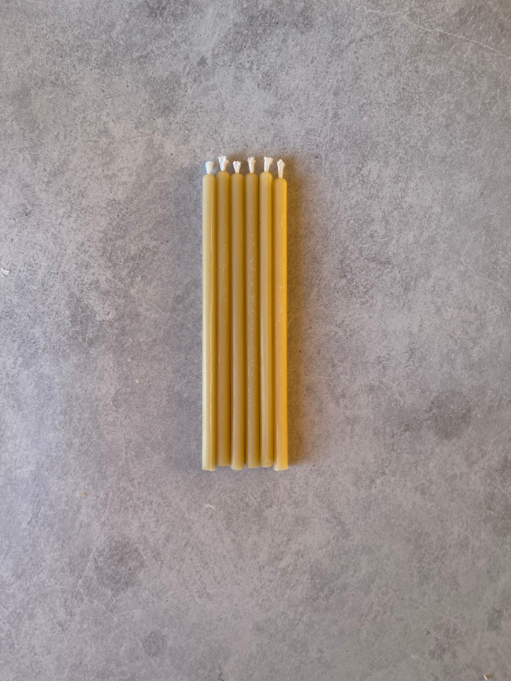 Slim Beeswax Birthday Candles 6 Pack