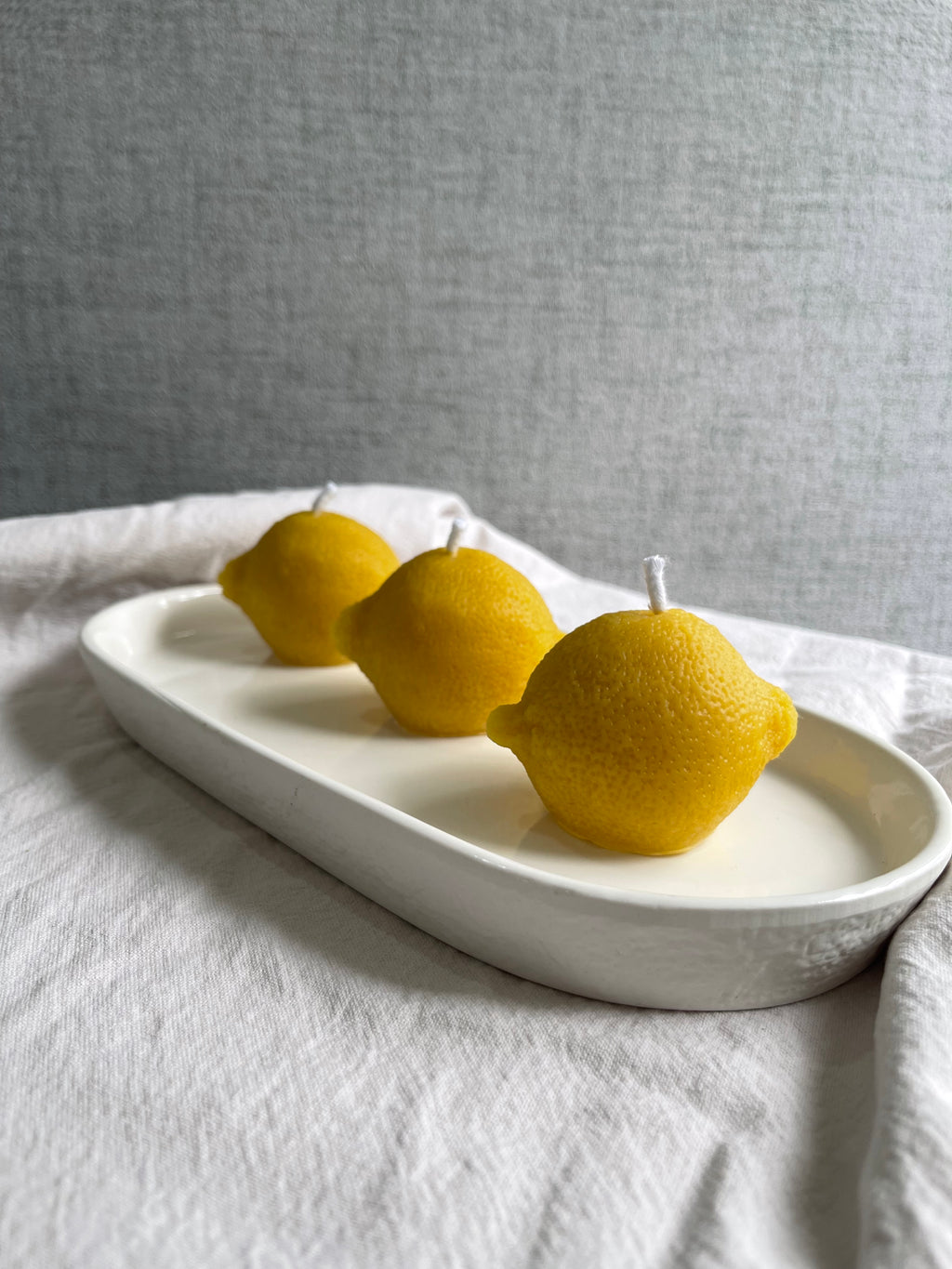 Handmade Lemon Shaped 100% Pure Beeswax Candle
