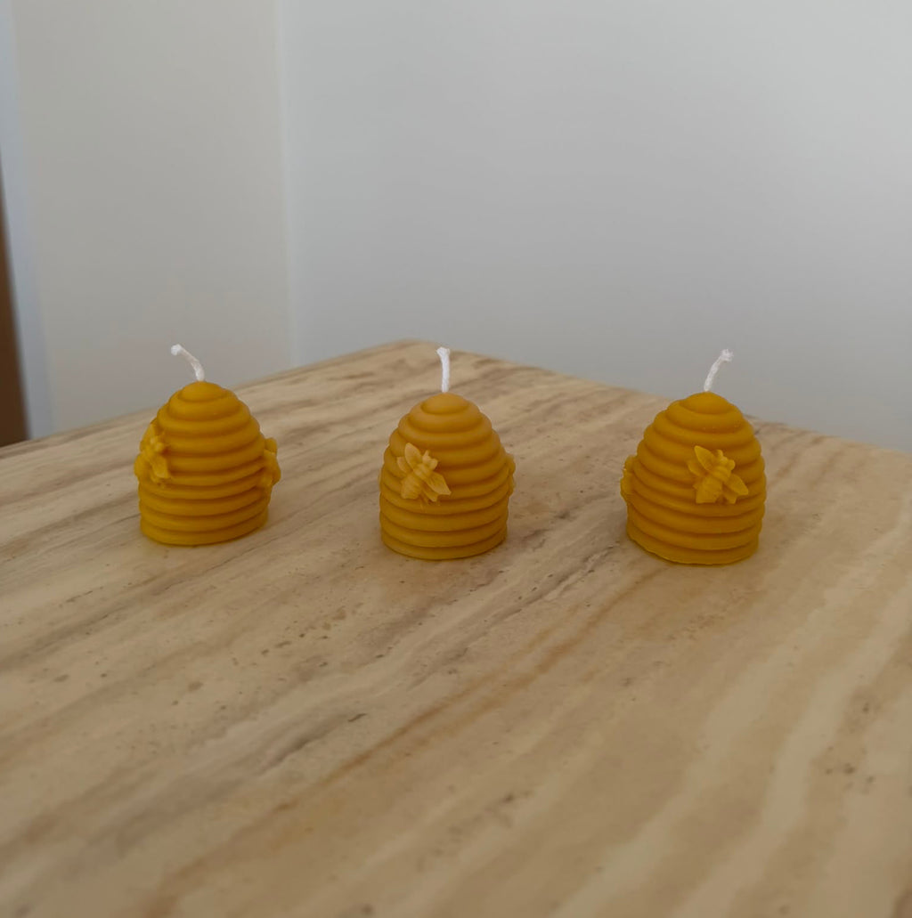 Beeswax Beehive Candle Set