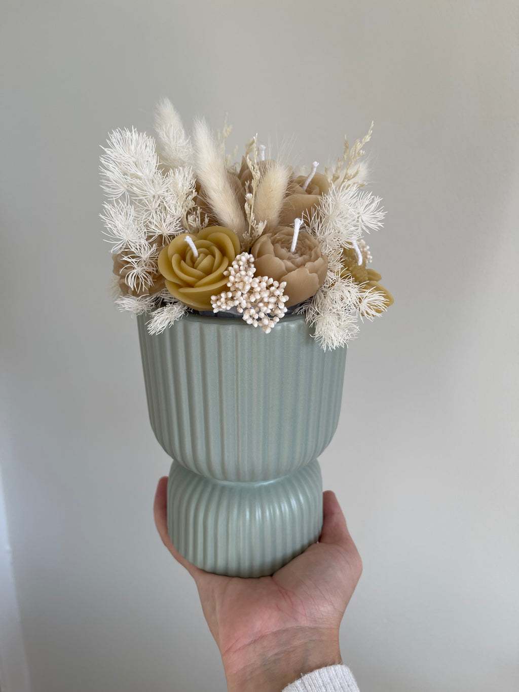 Handmade Beeswax Flower Candle Bouquet: Natural Home Décor Gift