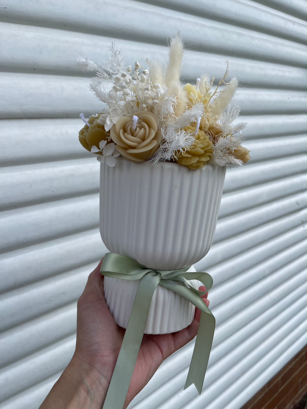 Handmade Beeswax Flower Candle Bouquet: Natural Home Décor Gift