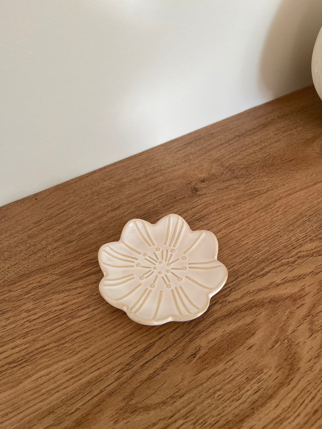 Ceramic Blossom Candle Plate