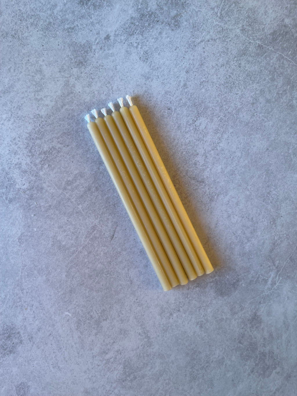 Slim Beeswax Birthday Candles 6 Pack