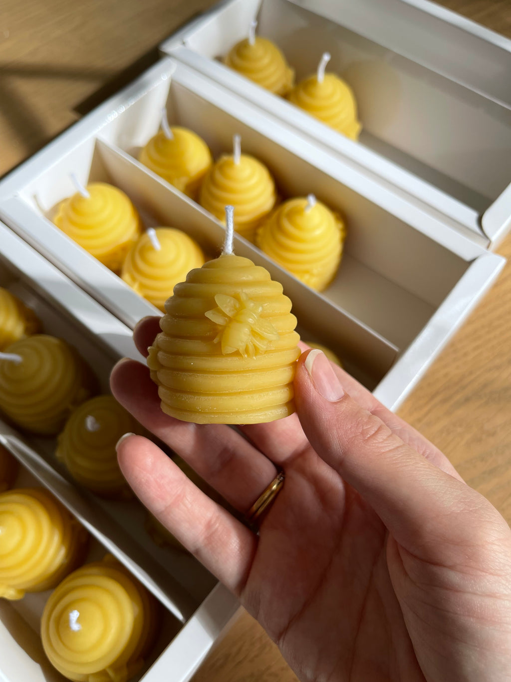 Beeswax Beehive Candle Set