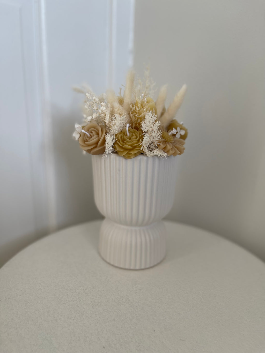 Handmade Beeswax Flower Candle Bouquet: Natural Home Décor Gift