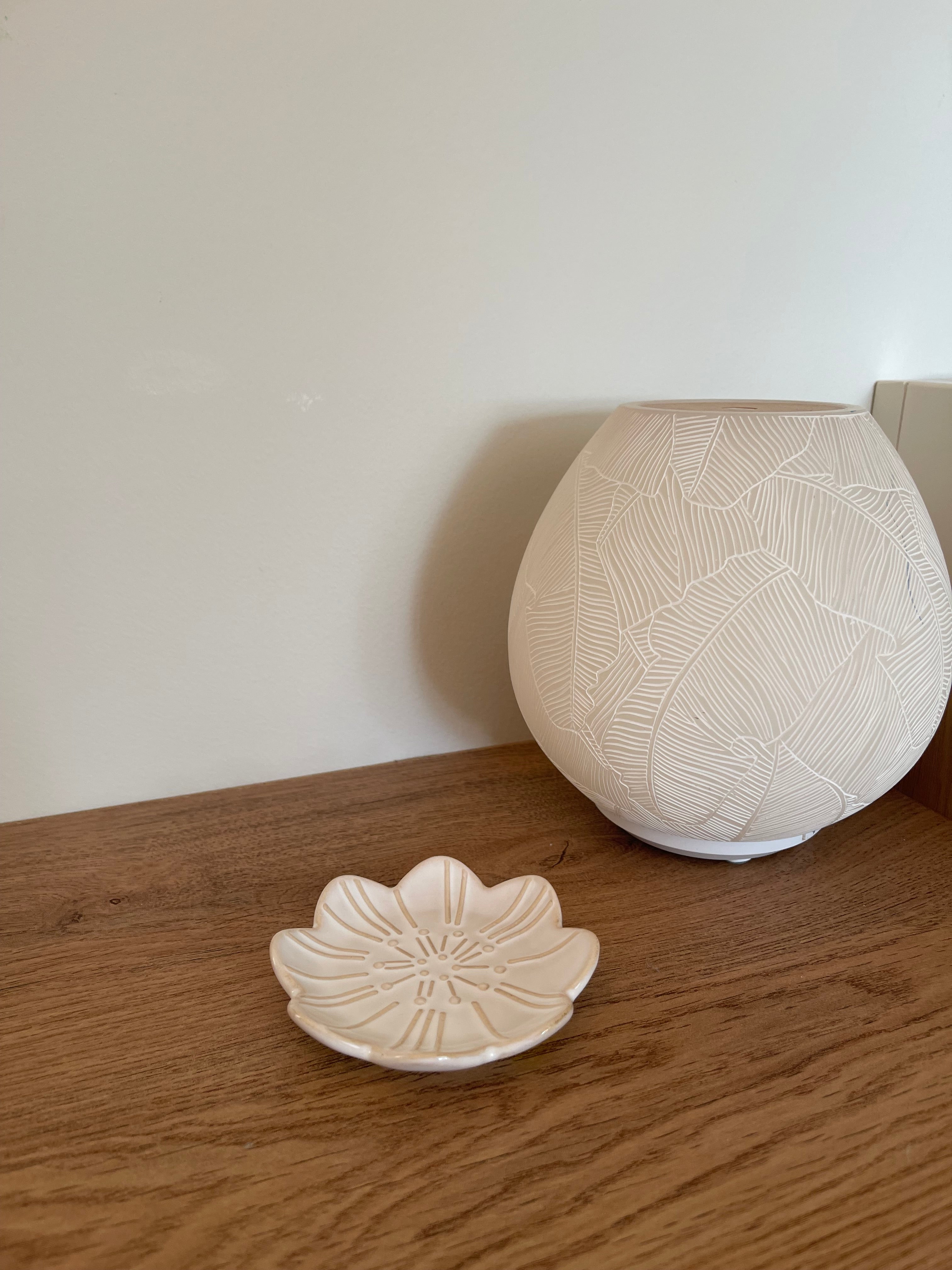 Ceramic Blossom Candle Plate