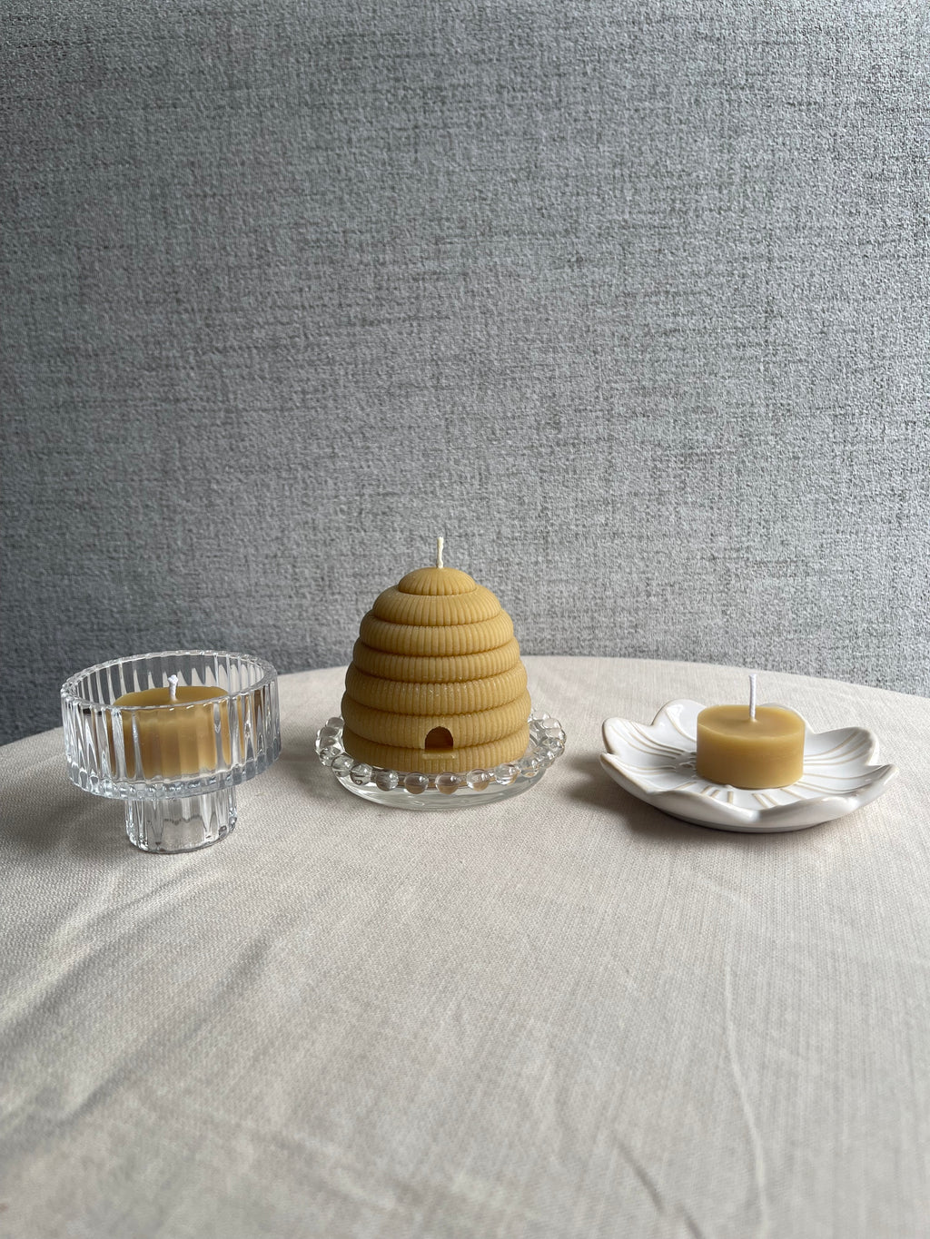 Ceramic Blossom Candle Plate