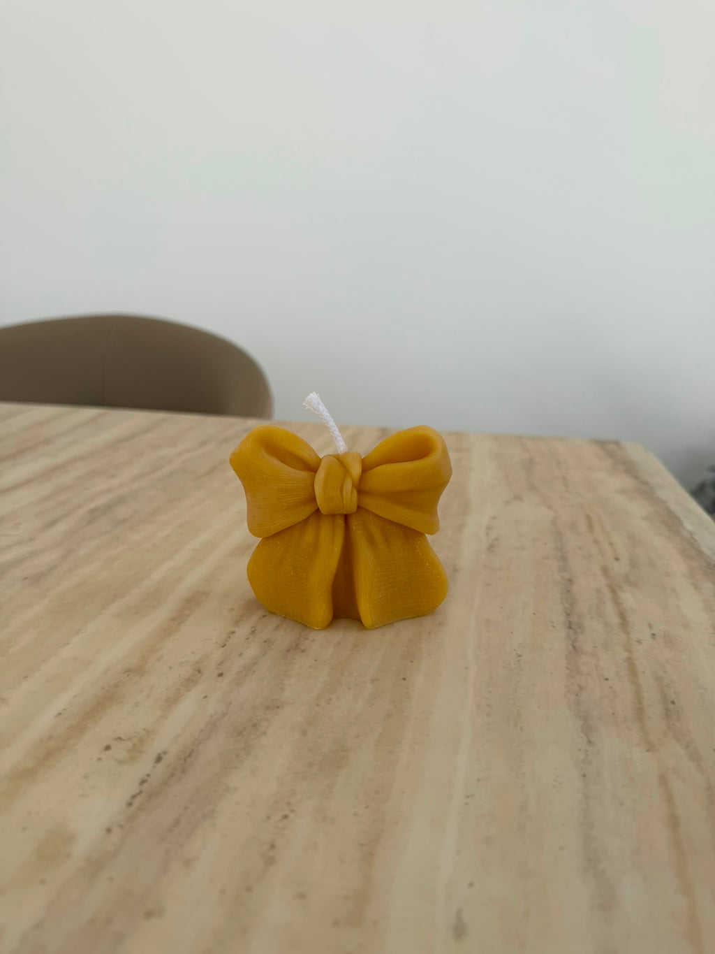 Handmade Pure Beeswax Bow Candle