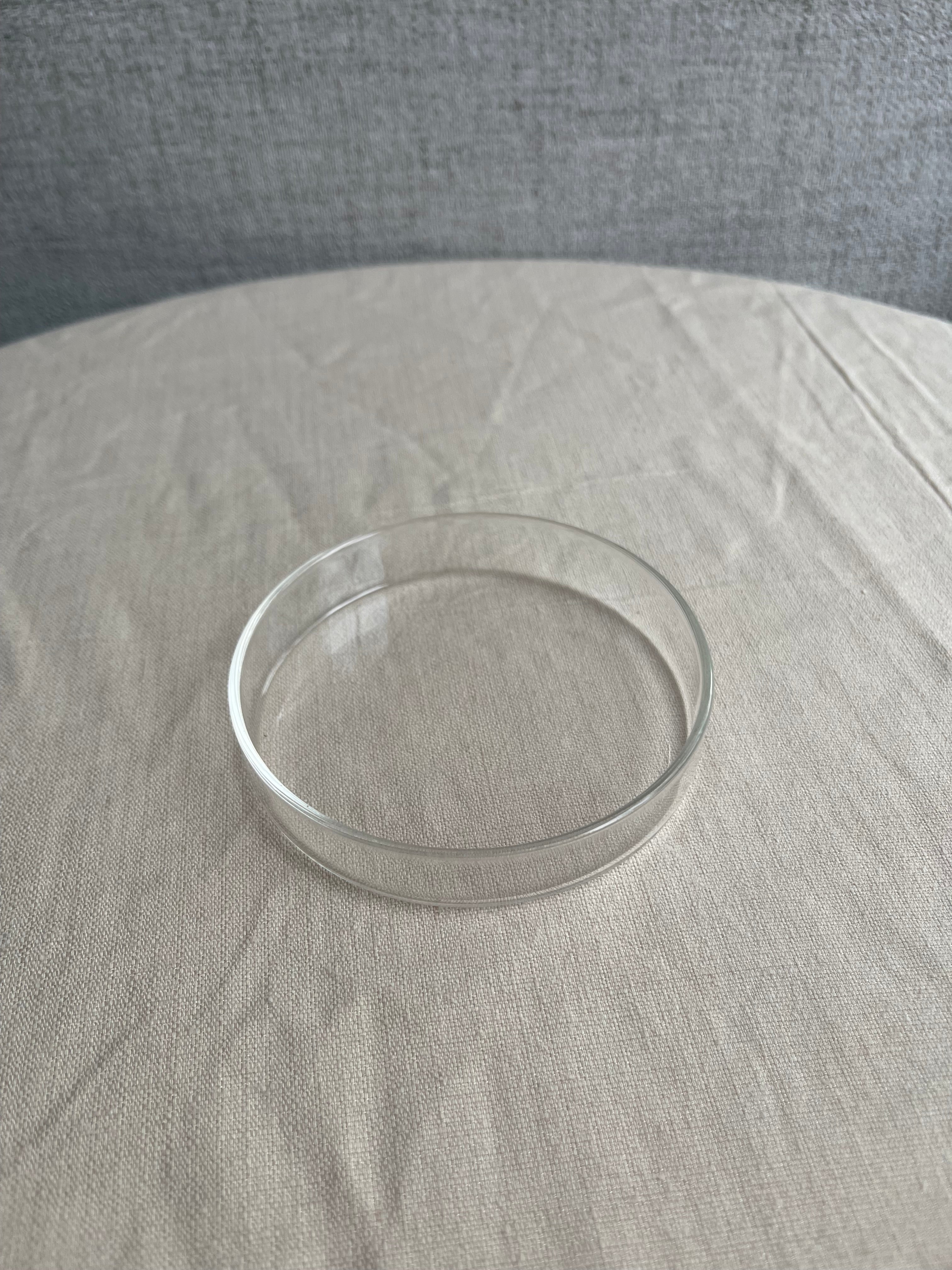 Minimalist Clear Glass Candle Plate
