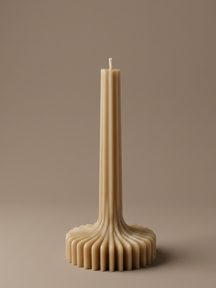 Fluted Spire Sculptural Candle