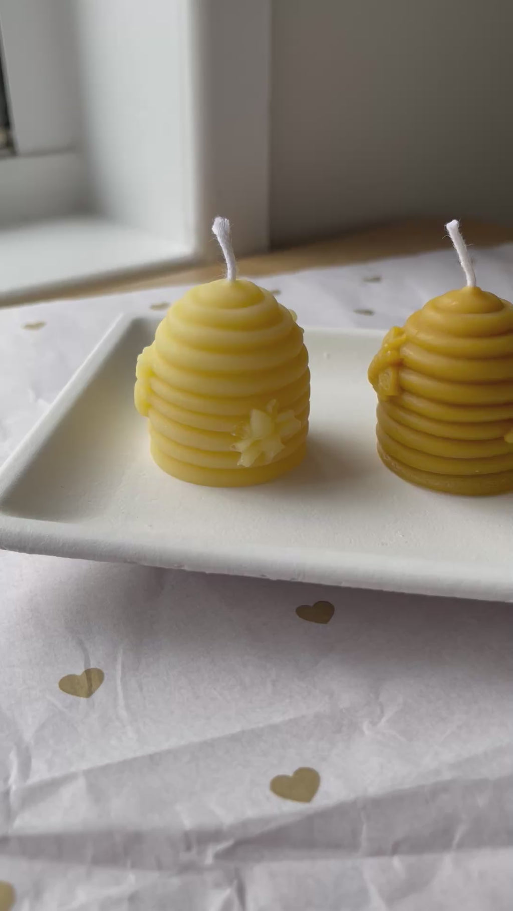 Beeswax Beehive Candle Set
